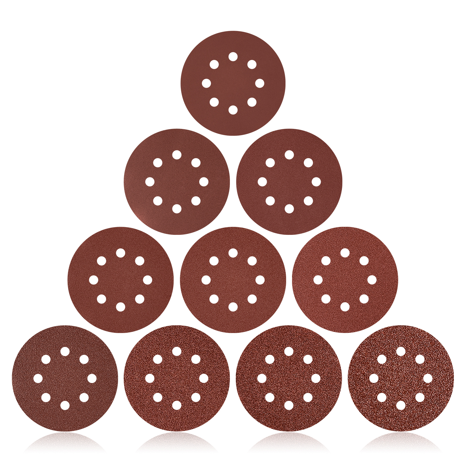 160 PCS Sanding Discs Sandpaper,JUEMEL Hole Hook and Loop Sanding Disc for Random Orbital Sander 60 80 120 150 240 320 320 400 600 1000 Grit Assorted Sandpaper,